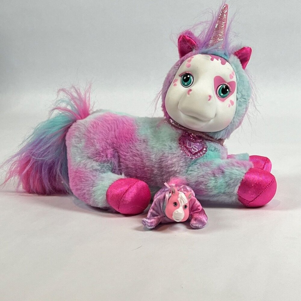 Unicorn Surprise Plush Pink Purple w Baby Unicorn Cute Gift